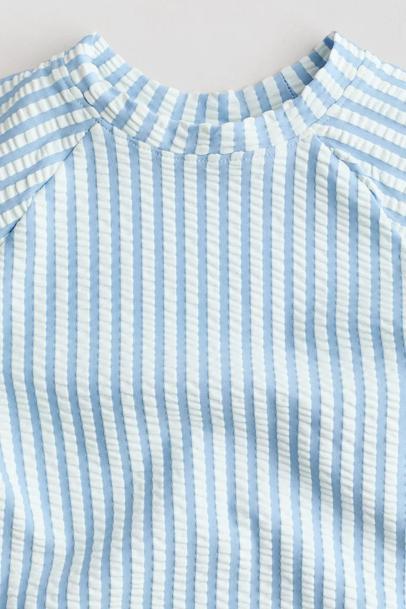 H&M UPF 50 textured swim top